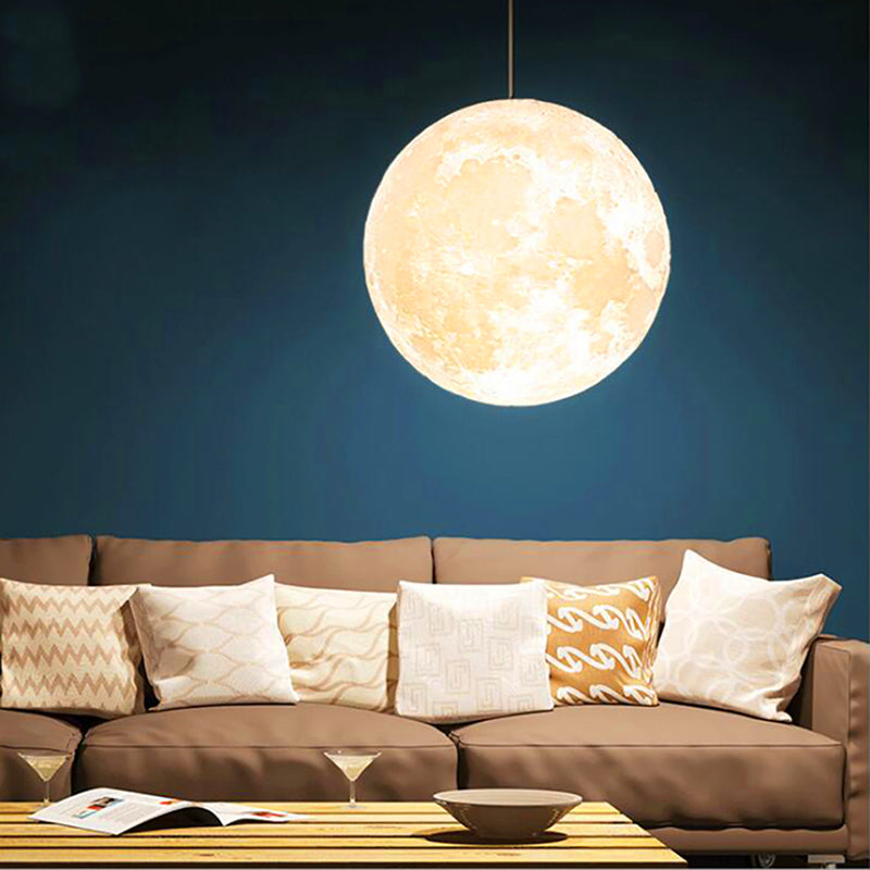 Bedroom Decoration Hanging Lamp Restaurant Lighting Luminaire Baby Pendant Light LED 3D Print Moon Pendant Lamp Living Room