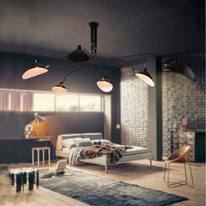 Retro Serge Mouille Pendant Lights Nordic Industrial Simple LED Spider adjustable Lamp Living Bedroom Luminaire Industrial Lamp