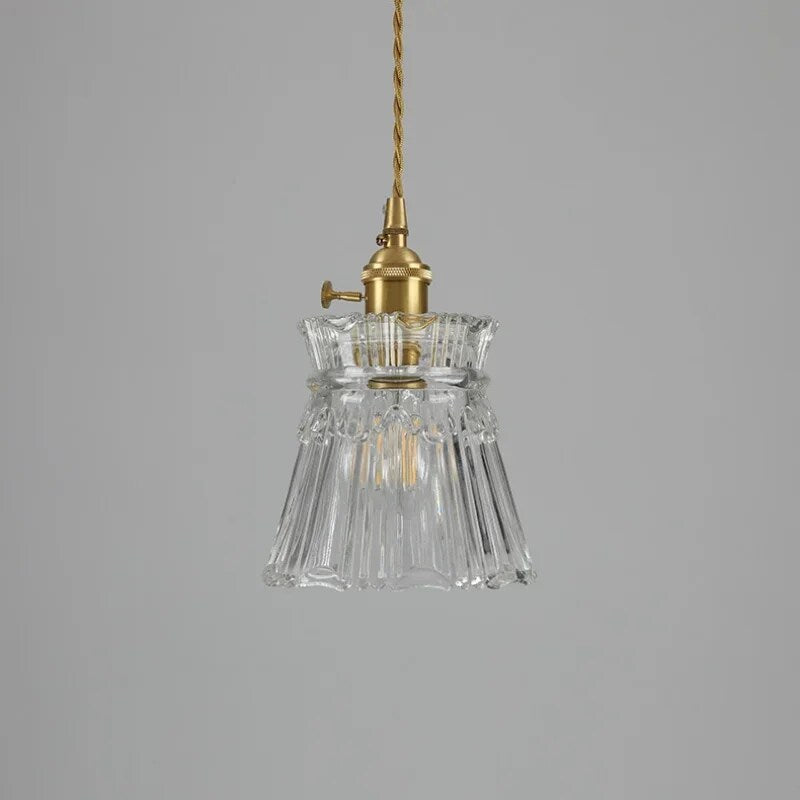 Modern Glass Pendant Light for Bedroom Kitchen Dining Room Hanging Lamp Flower Luminaire Chandelier Nordic Lighting Cafe Bar