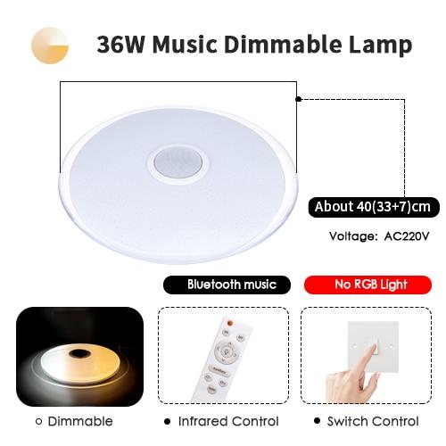 Led Ceiling Light RGB Dimmable 36W 40W Smart APP Control Bluetooth Music Modern Led Ceiling Lamp Living Room Bedroom