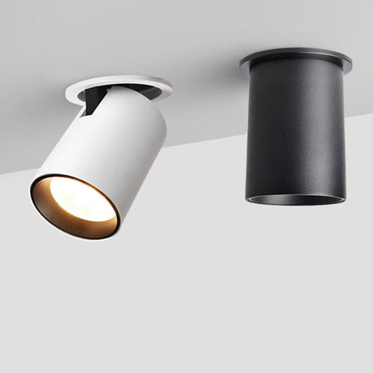 Foldable Recessed Ceiling Downlight 7W 12W Black/White Housing 360 Degree Rotatable 3000K/4000K/6000K Ceiling Spot Light
