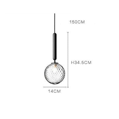 Simple Bedside Chandelier Creative Glass Ball Dining Room Bedroom Clothing Store Chandelier