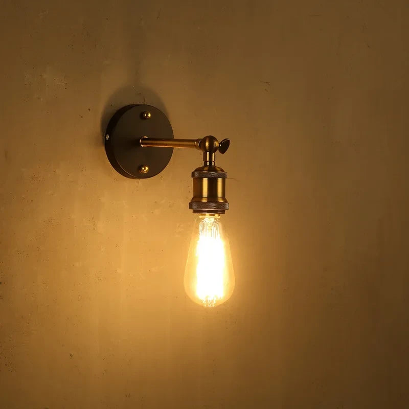American Single Head Wall Lamp Industrial Style Retro Staircase E27 Wall Lamp