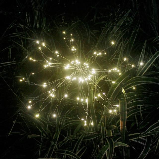 90/150 LED Solar Christmas Lights Outdoor Waterproof Solar Fireworks Light Lawn Lights Garden Decor Holiday Lamp