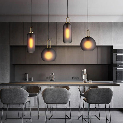 Postmodern Ins Pendant Lights Luxury Restaurant Lamps Nordic Bar Bedroom Bedside Glass Ball Single Hanging Lamp
