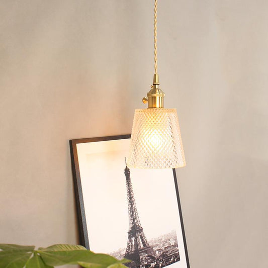 Vintage Noridc Argyle Glass Pendant Lamp Dining Room Kitchen Retro Pendant Lights Bedroom Decor Hanging Light With Switch