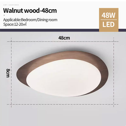 Bedroom Light Nordic Original Wood Grain Color Ceiling Light Modern Creative LED Lighting