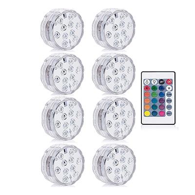 Battery Operated 10leds RGB Led Submersible Light Underwater Night Lamp Garden Swimming Pool Light for Wedding Party Vase Bowl