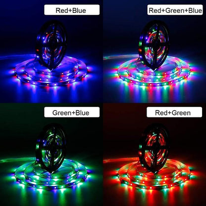 32.8ft 10M LED Light Strips RGB Tiktok Lights 600LEDs Flexible Color Change SMD 2835 with 44 Keys IR Remote Controller and 100-240V Power Supply for Home Bedroom Kitchen TV Back Lights DIY Deco