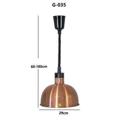 Restaurant Food Insulation Lamp Heating Lamp Commercial Chandelier Single-head Food Insulation Heating Lamp Barbecue Lamp