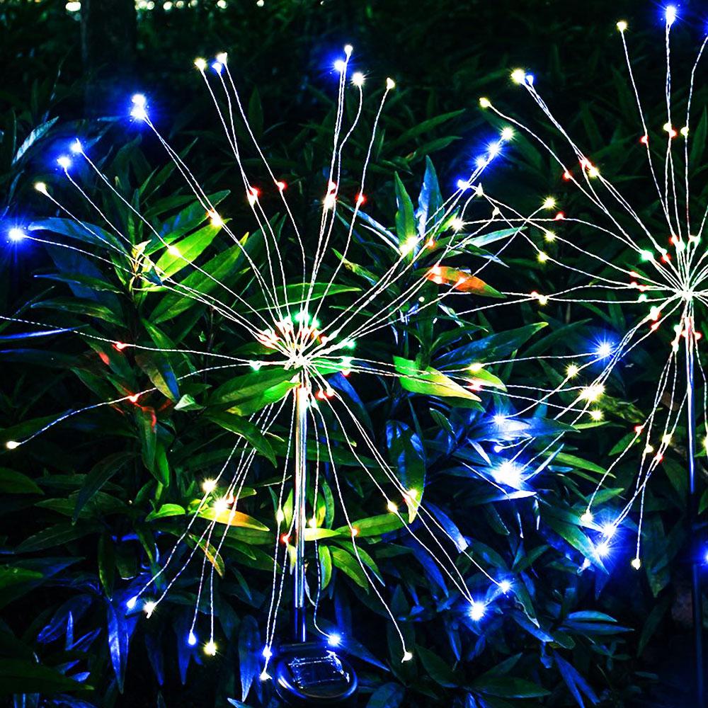 Garden Solar Lights Firework Christmas Landscape Path Lawn Lamp Outdoor Waterproof Garden Decoration Light Patio Yard Led Lamps