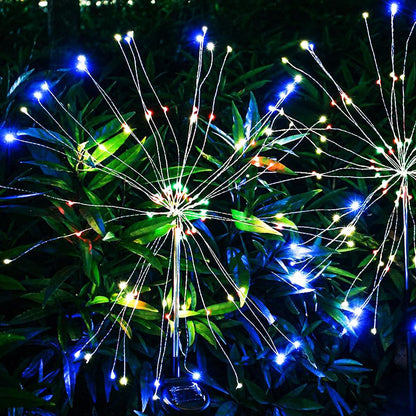 Garden Solar Lights Firework Christmas Landscape Path Lawn Lamp Outdoor Waterproof Garden Decoration Light Patio Yard Led Lamps
