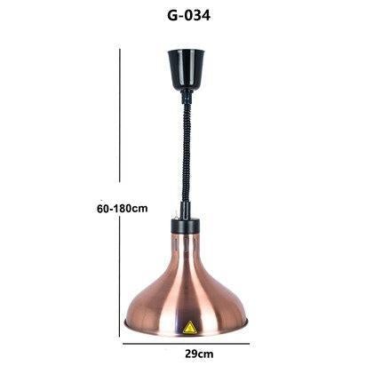 Restaurant Food Insulation Lamp Heating Lamp Commercial Chandelier Single-head Food Insulation Heating Lamp Barbecue Lamp