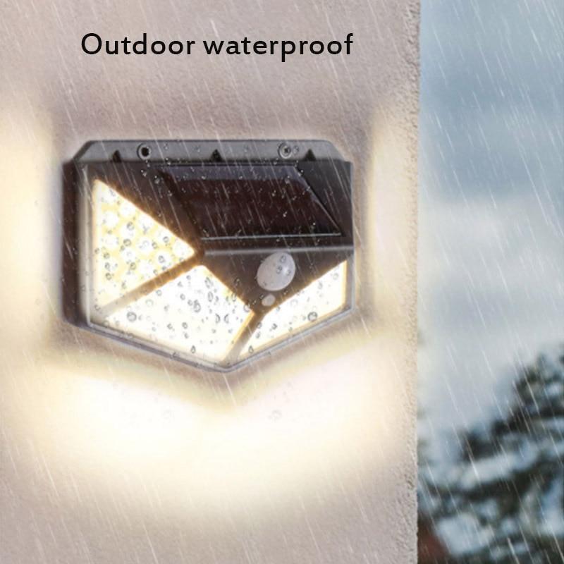 100 LED Solar Light Outdoor Solar Wall lamp PIR Motion Sensor Light Waterproof Garden Decoration 3 Mode Solar Light