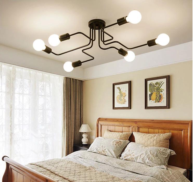 American Iron Lamps Study Creative Personality Pendant Lamp Nordic Simple Bedroom Lamp Living Room Lamp
