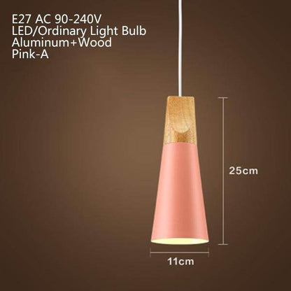 Nordic Modern Macaron Combination Wooden Pendant Lamp Loft Restaurant Cafe Decoration Pendant Light Bedroom Bedside Hanging Lamp