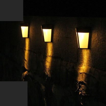 1pc New High Quality Wall Lamp Solar Light 6 LED Outdoor Garden Wall Path Yard Landscape Lighting Cool White Warm RGB changeable