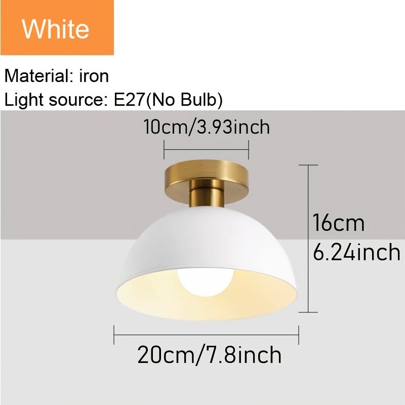 Nordic Style Ceiling Lamp Chandelier Large 7.8 Inch Lampshade E27 Socket Wired