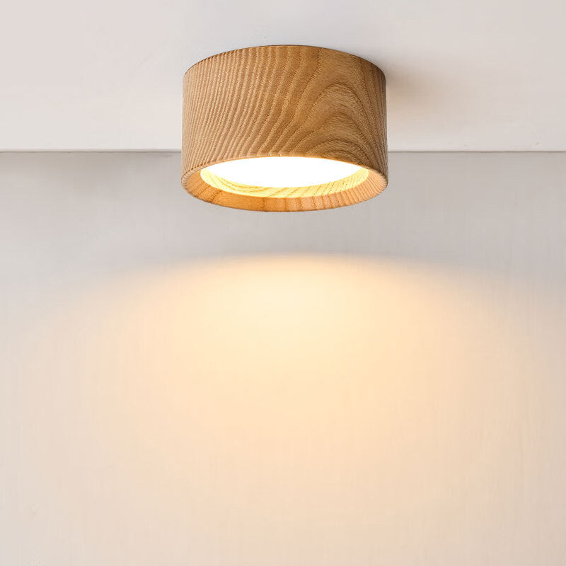 Downlight Wooden Ceiling Lamp 220V Indoor Decor Lamps Room Lighting Living Room Corridor LED Down Lights