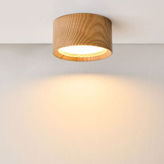 Downlight Wooden Ceiling Lamp 220V Indoor Decor Lamps Room Lighting Living Room Corridor LED Down Lights
