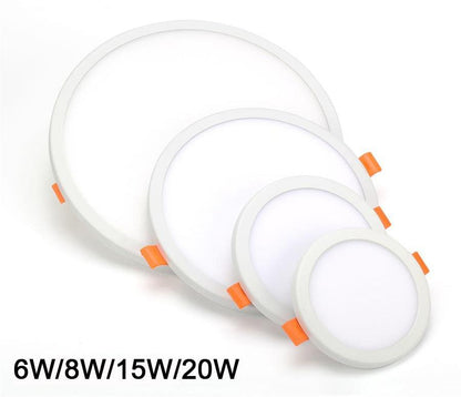 LED Panel Light Round Ultra Thin LED Downlight 6W 8W 15W 20W LED Ceiling Recessed Light For Indoor Bathroom Illuminate