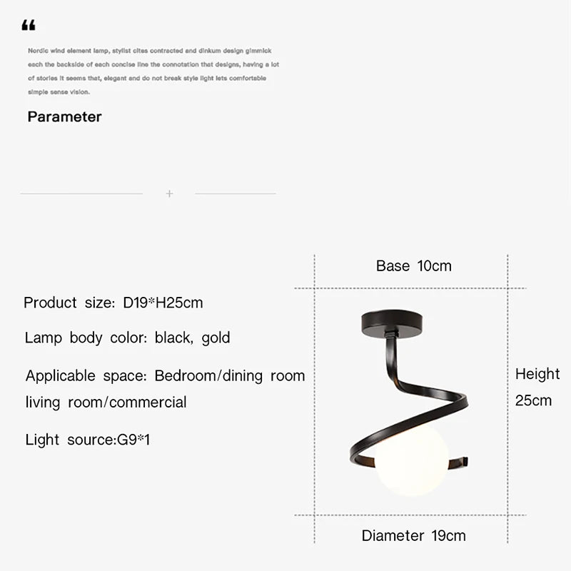 Modern Led Ceiling Lamp For Home Bathroom Corridor Aisle Porch Indoor Glass Ball Fixture Nordic Wind Cloakroom Ceiling Light