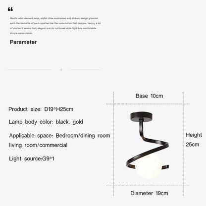 Modern Led Ceiling Lamp For Home Bathroom Corridor Aisle Porch Indoor Glass Ball Fixture Nordic Wind Cloakroom Ceiling Light