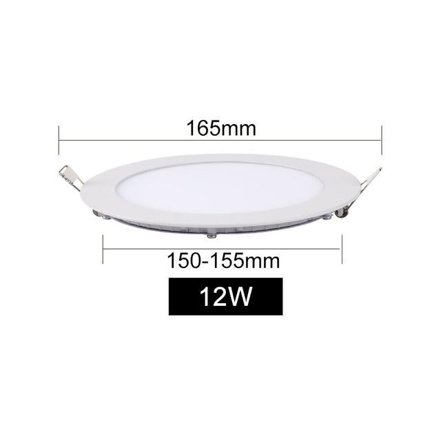 LED Panel Light 3W 4W 6W 9W 12W 15W 18W Ultra Thin Spot LED 110V Round Recessed Spot Light Lamp For Living Room