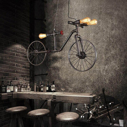 Creative Retro Bicycle Chandelier Industrial Wind Iron Art Craft Light Restaurant/bar/Cafe Decorative Light