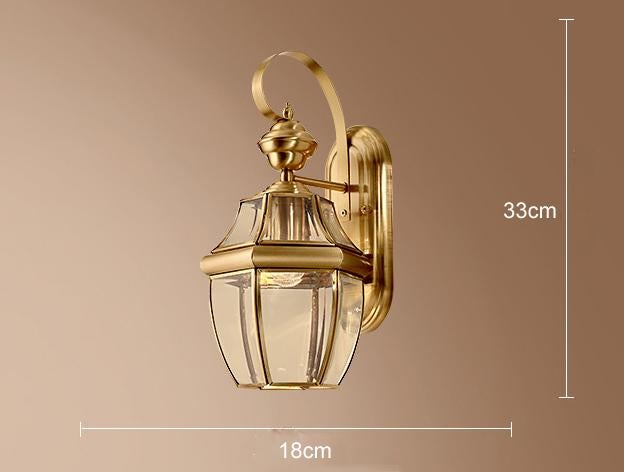 Simple Country Style of Outdoor Copper Wall Lamp