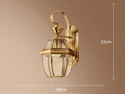 Simple Country Style of Outdoor Copper Wall Lamp