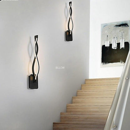 Modern Minimalist Wall Lamps Living Room Bedroom Bedside 16W LED Sconce black white Lamp Aisle Lighting decoration