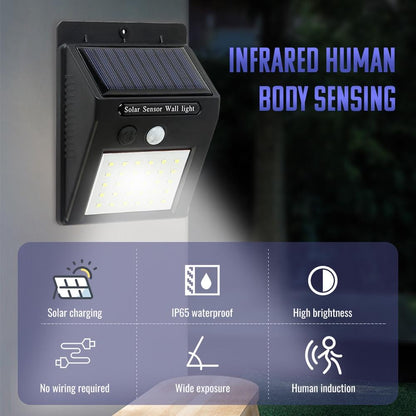 Outdoor Solar Ligh Solar Wall Lamp Waterproof PIR Motion Sensor Garden Light Solar Powered Sunlight Street Light