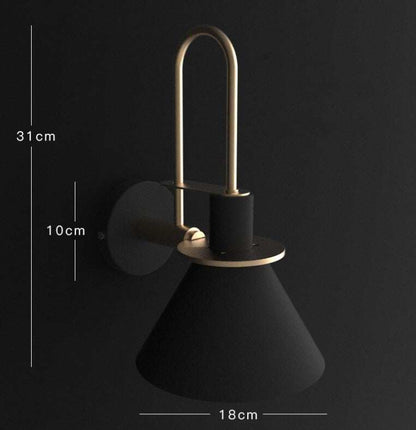 Post-modern Metal Wall Lamp Creative Restaurant Aisle Balcony Bedroom Bedside Personality Nordic Macaroon Horn Wall Lamp