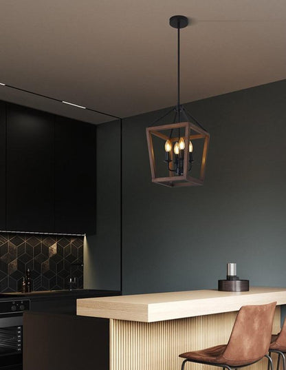American Retro Four-headed Iron Chandelier