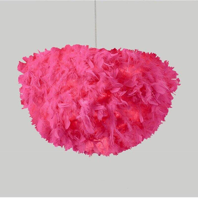 Modern Feather Pendant Lights White Nature Goose Romantic E27 Led Pendant Lamps For Home Lighting Restaurant Bedroom Living Room