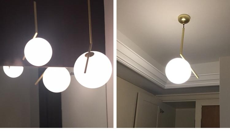 DX Modern Living room/Bedroom/Minimalist/Restaurant Pendant Light Nordic Clothing Decoration Glass Ball Pendant Lamp