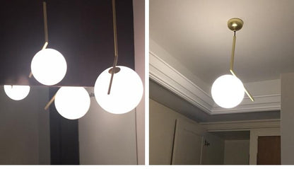 DX Modern Living room/Bedroom/Minimalist/Restaurant Pendant Light Nordic Clothing Decoration Glass Ball Pendant Lamp