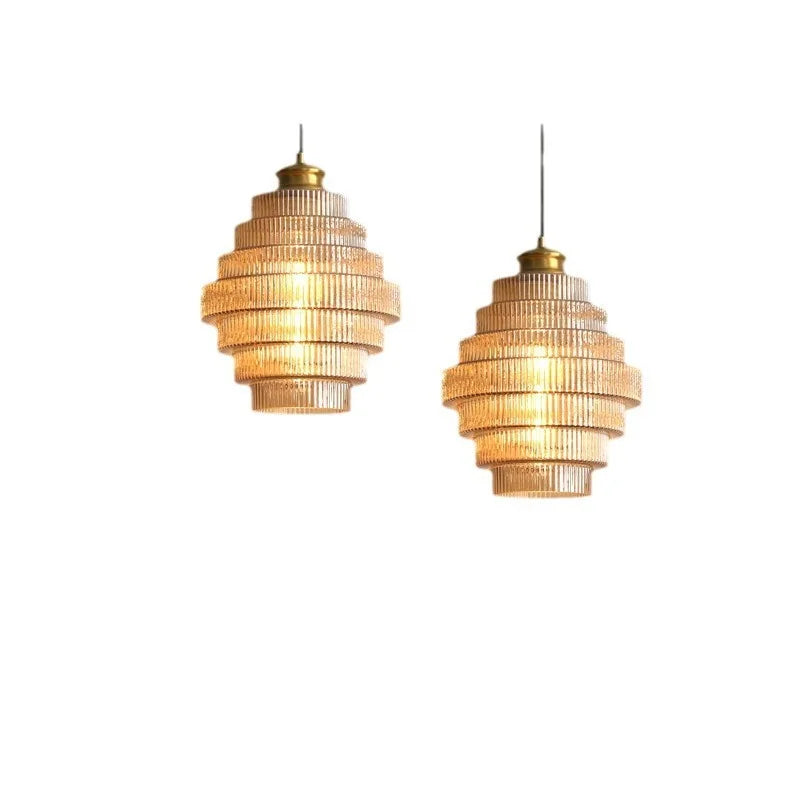 Nordic Retro Creative Luxury Iron Glass LED Decor Home Pendant Lamp Bar Bedroom Foyer Dining Room Lighting Fixtures Dropshipping