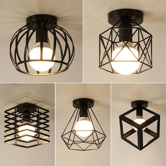 Indoor Retro E27 Ceiling Lamps for Corridor Aisle Interior Vintage Chandelier Lighting Ceiling Lights Fixture