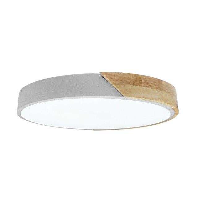 LED Discolor Ceiling Lamp Acrylic Wooden Round Multicolor 18W Ceiling Surface Mounted LED Lighting Fixtures