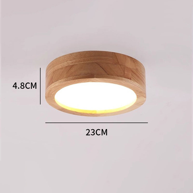 Nordic Living Room Ceiling Lamps Solid Wood Corridor  LED Lamp Apanese Style  Entrance Balcony Bedroom Ceiling Lights