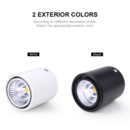 Aluminum LED Downlight COB Surface Mounted Spot Light Home Decor Ceiling Lamp 7W 12W Spotlight Hallway Indoor Lighting