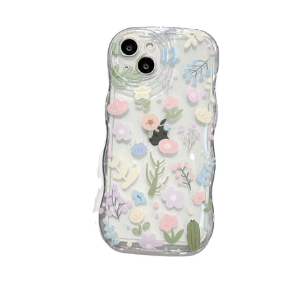 Cute Bracelet Flowers Pink TPU Armor Case for Iphone16 14 15 13 12 11 Pro Max X XR Lens All-inclusive Shockproof Protection