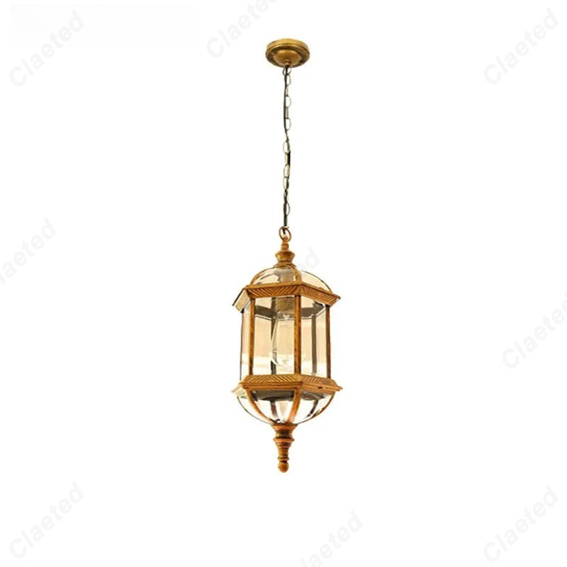 Retro Outdoor Waterproof Pendant Light Corridor Restaurant Chandelier Lighting Hotel Balcony Attic Restaurant Lighting Fixtures