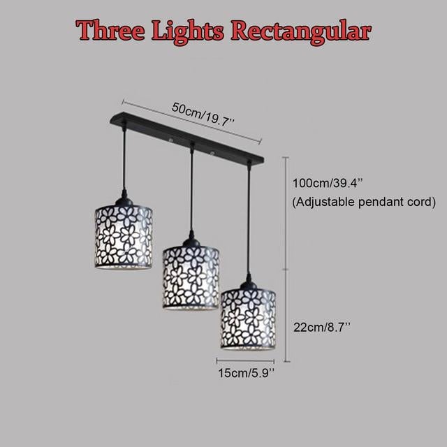Modern Nordic Pendant Lights Fixtures iron Hollow Out Chandelier Pendant Lamp Home Decoration for Dining Room Bedroom Shop Bar