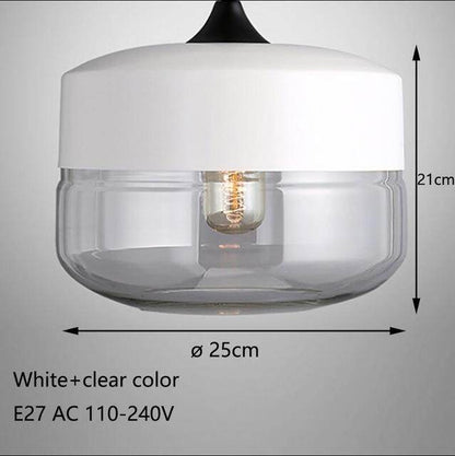 Nordic Modern Loft Hanging Glass Pendant Light For Kitchen Bar Living Room Bedroom