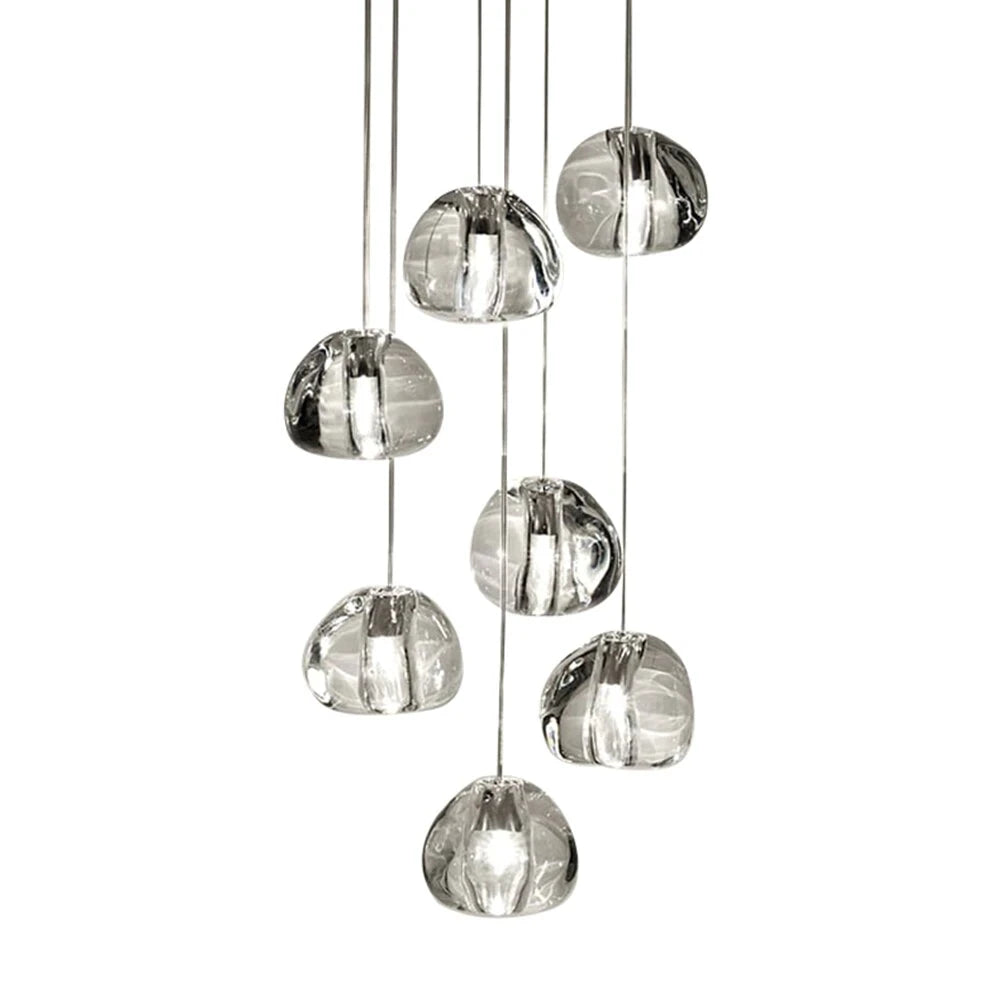 Ccrystal Chandeliers Lighting Loft Hanging Lamp Staircase Modern Luxury Long Wire Cristal Balls Kitchen Villa Living Room Bar