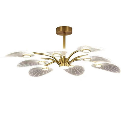 Light Luxury Living Room All Copper Chandelier Post-modern Creative Study Lamp