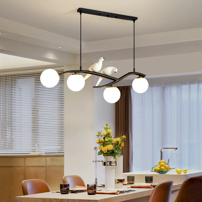 Simple Modern Living Room Bird Decorative Lamp Personalized Creative Hotel Bedroom Nordic LED Light Luxury Dining Room Chandelier